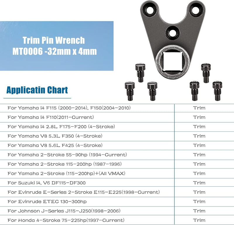 MT0006 Outboard Trim Tilt Pin Wrench for Yamaha for Honda for Evinrude