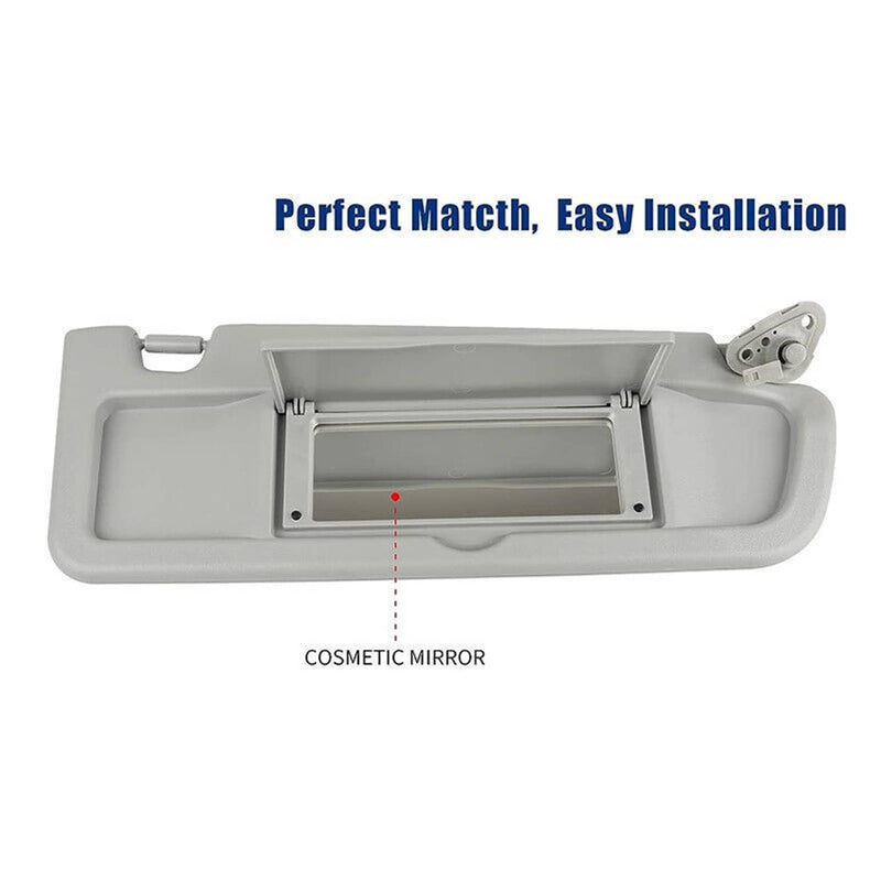 Sun Visor Light Gray Clear Pair for Honda Civic 2006-2011 Left Right Set