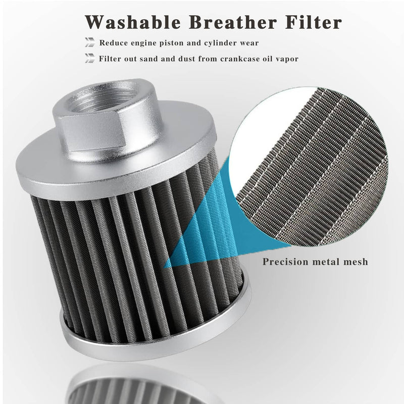 Universal 2L Oil Catch Can Tank 2 Port AN10 Breather Filter Drain Tap Baffled