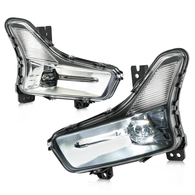 DURAFORCE #KS7Z15200B LED Fog Lights Clear Driver Passenger Side for Ford Fusion 2019-2020