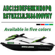 DURAFORCE 3" Marine Boat Sticker Decal A-Z Letters 0-9 Numbers Green 4 Sets
