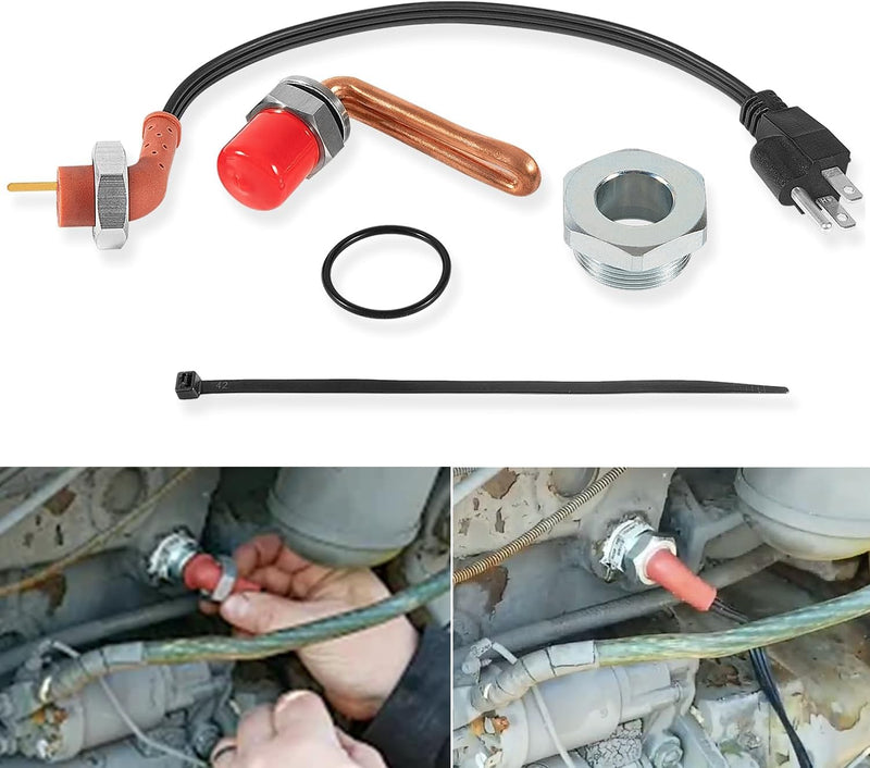 DZ102076 Engine Coolant Heater Kit for John Deere Tractors Engine Block Heater