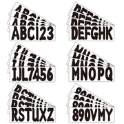 DURAFORCE 3" Boat Registration Decals A-Z Letters 0-9 Numbers 4 Sets