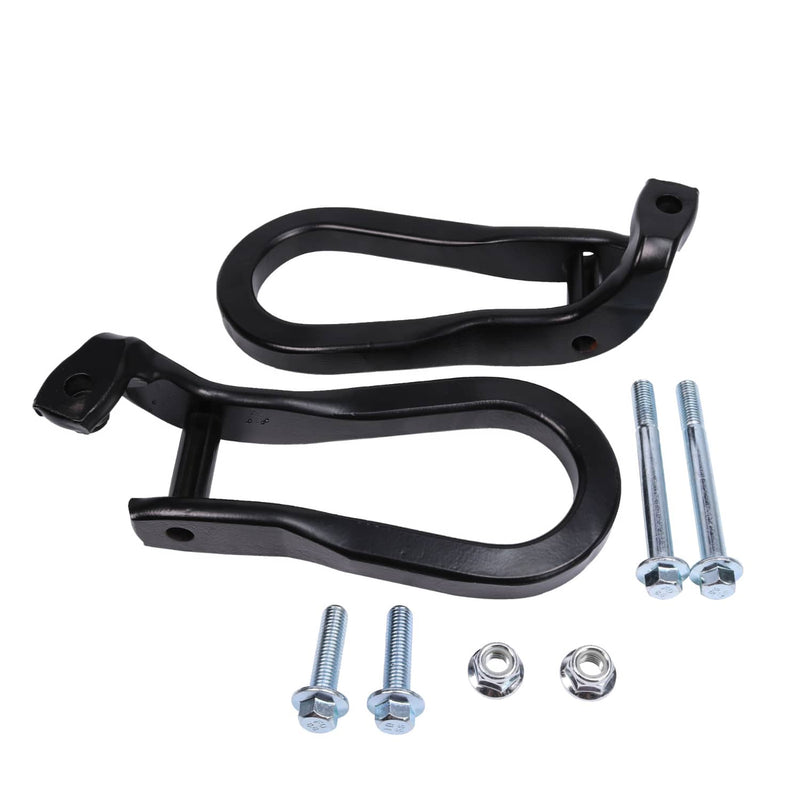 84072464 Pair Black Tow Hooks Kit for 2015-2019 Silverado Sierra 2500HD 3500HD