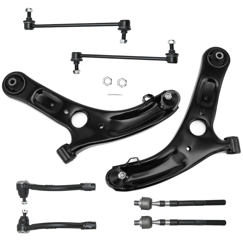 Front Lower Control Arms Ball Joints Tie Rod Kit for Hyundai Elantra Veloster