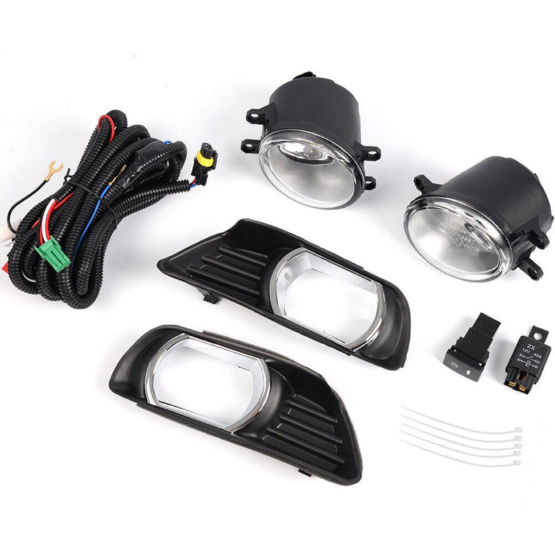 DURAFORCE Front Bumper Clear Halogen Fog Lights Lamps Pair for 2007 2008 2009 Toyota Camry