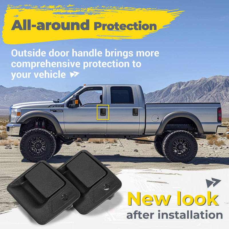 Outside Exterior Door Handle Front Left Right for Ford 1999-2016 F-250 F350 Pair