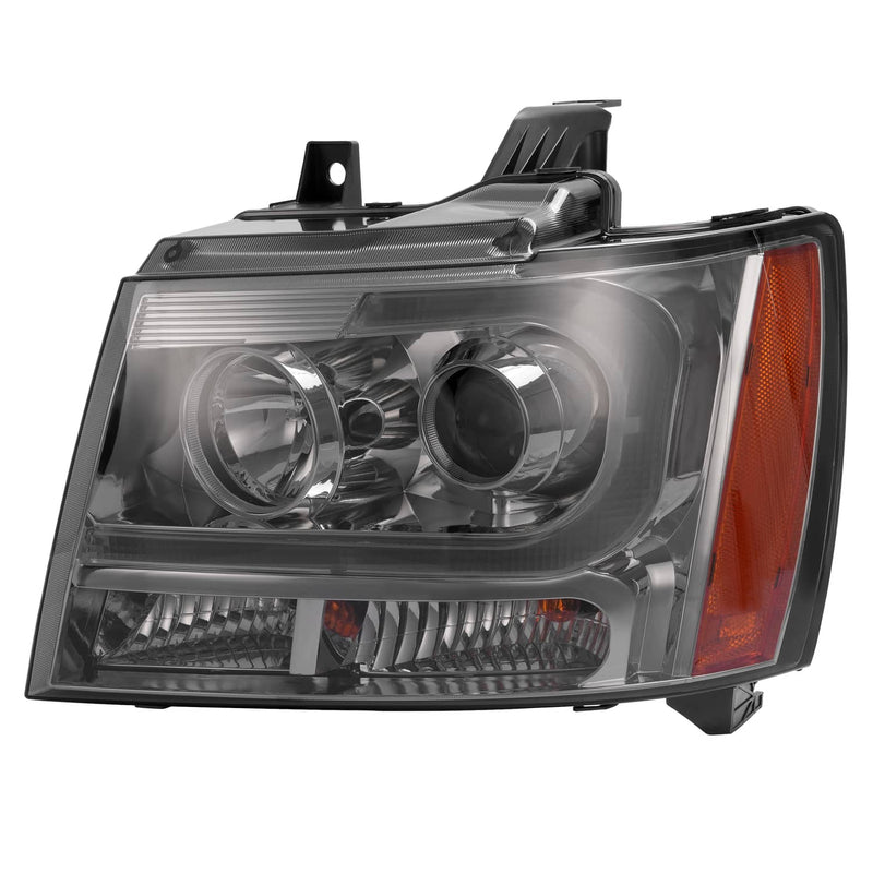 DURAFORCE Headlights for Avalanche Suburban Tahoe 2007-2014 LED Bar LH RH Projector