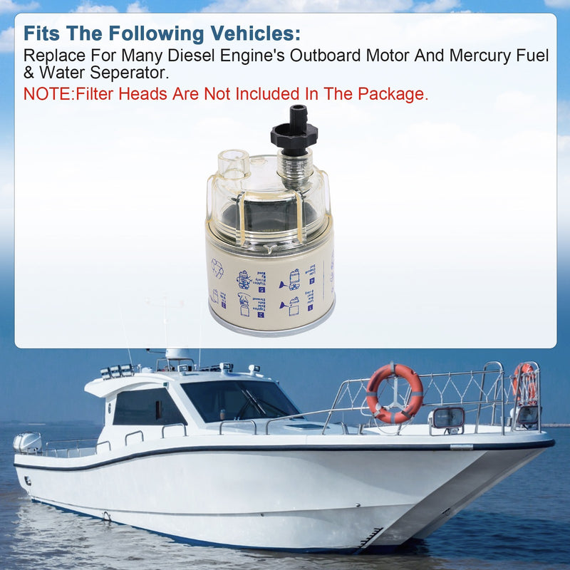 R12T Fuel Filter Water Separator Spin-on with Bowl for Marine