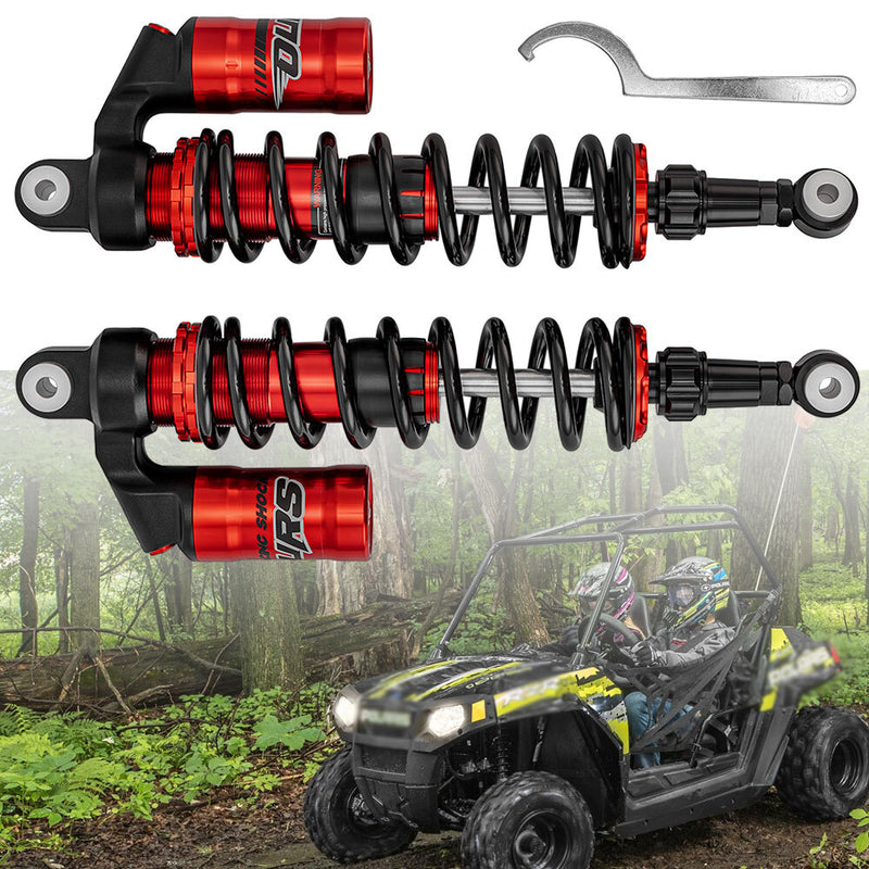 Front Left Right Shocks for Polaris RZR 170 2009-2021 Adjustable Black Red