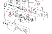 DURAFORCE 341281 326849 Gearcase Seal & O-Ring for Evinrude for Johnson V6V4 2002-2006