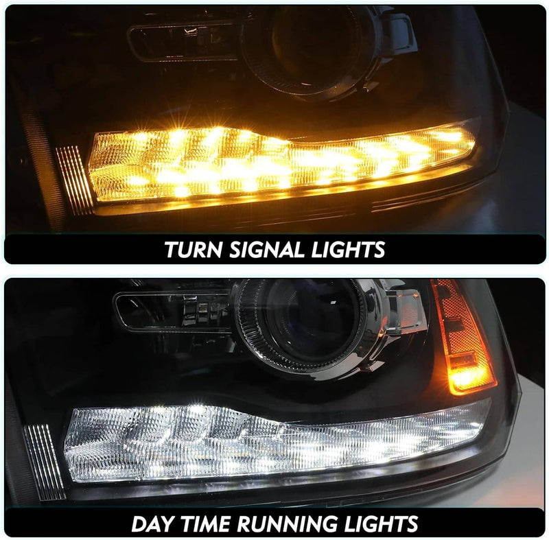 Projector Headlights LED DRL Left Right for Dodge Ram 1500 2500 3500 2009-2018
