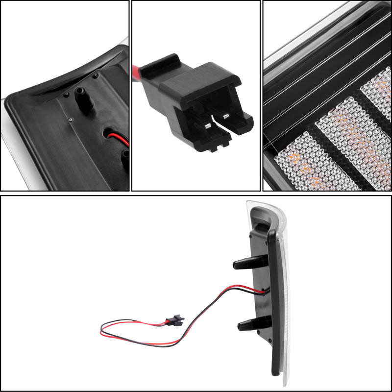 Sequential Corner Side Marker Lights for Chevy C/K 1500 2500 3500 94-98 Set