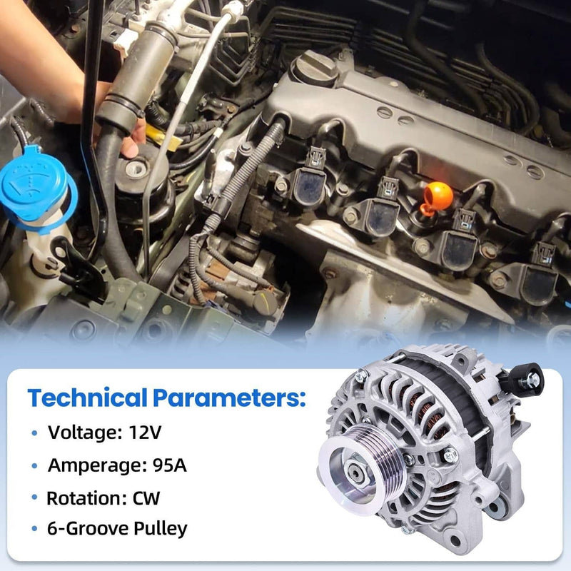 12V 95A CW Alternator for Honda Civic 1.8L 2012-2015 Acura ILX 2.0L