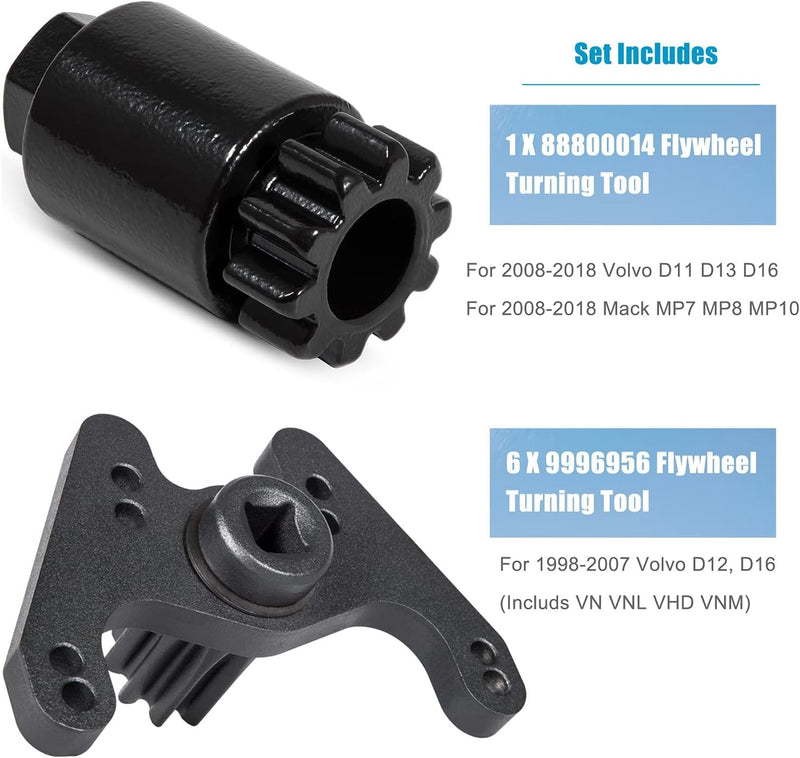 Engine Barring Flywheel Tool for Volvo for Mack 1998-2018 D11 D12 D13 D16