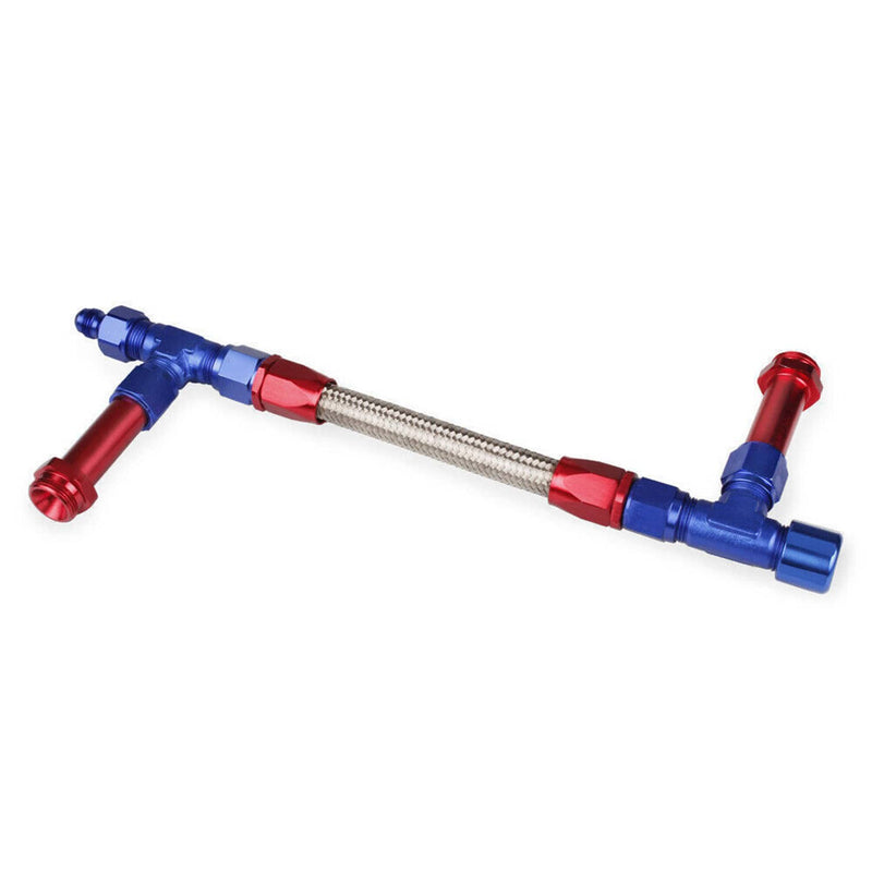 Braided Dual Feed Carb Fuel Line Fitting 8AN for Holley 4150 Carburetor AN8