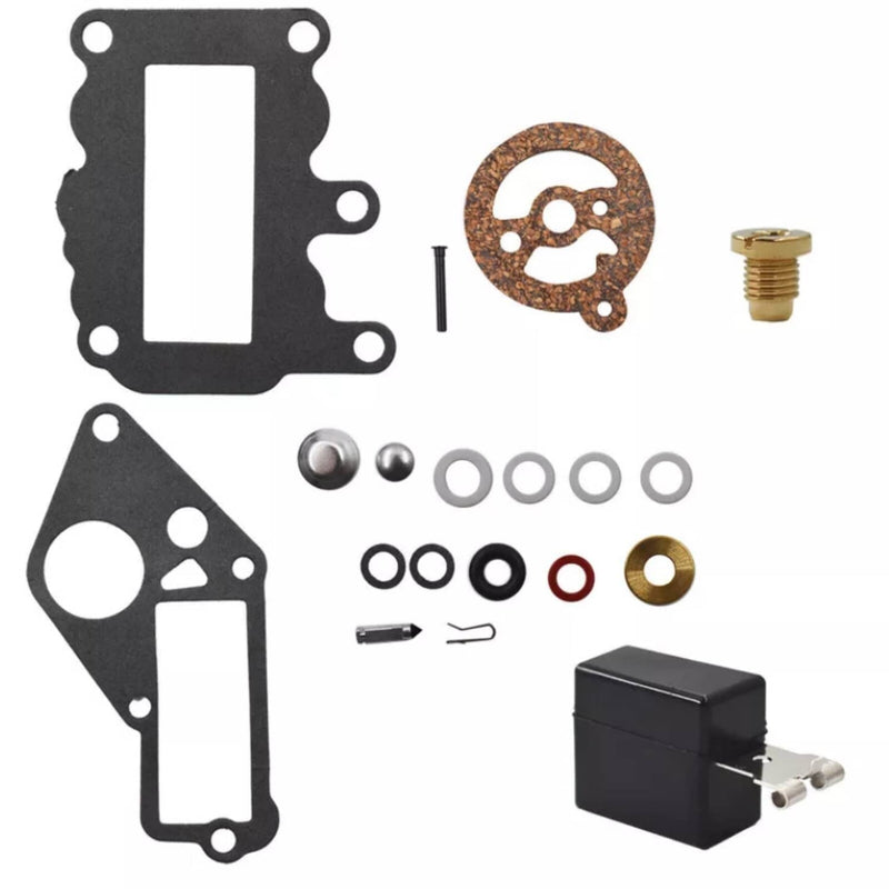 DURAFORCE 382048 Carburetor Repair Rebuild Kit for Johnson Evinrude 9.5 HP 1964-1973