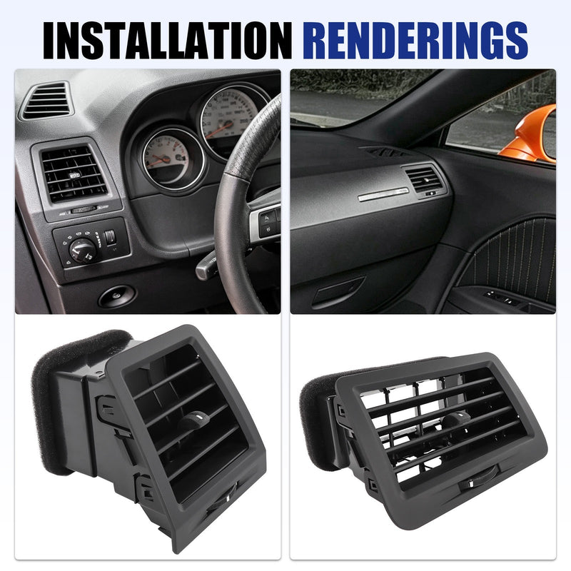 Dashboard Air A/C Vent Left & Right for Dodge Challenger 2008-2014 2 Pieces