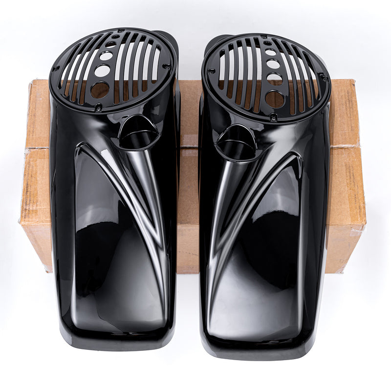 Gloss Black 8" Speaker Lids w/ Tweeter Port for 2014-2025 Harley Touring Models