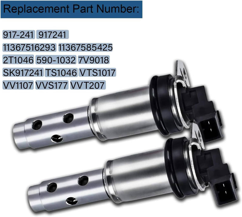 2Pcs Variable Timing Control Valve Solenoid VVT for BMW 328i X3 VANOS Z4