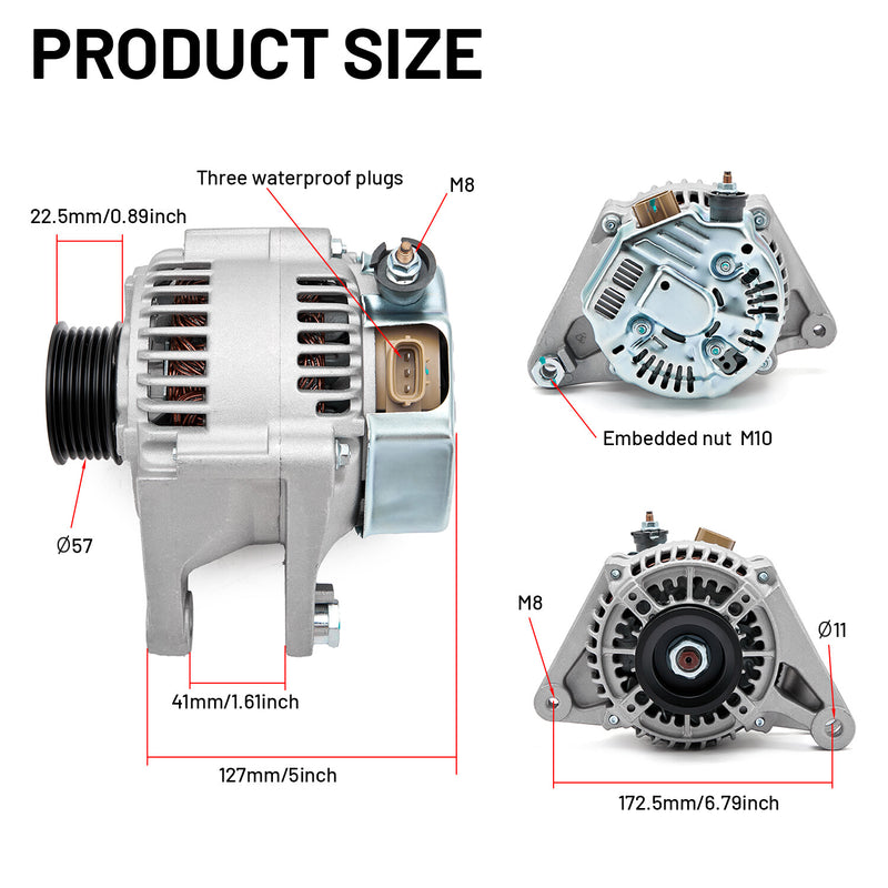 Alternator Fits for Toyota Matrix Corolla L4 1.8L 2003 2004 2005 2006 2007 2008