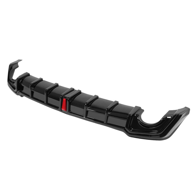 DURAFORCE Rear Bumper Diffuser Corner Spat With LED Light for Honda Civic 22-26 Black
