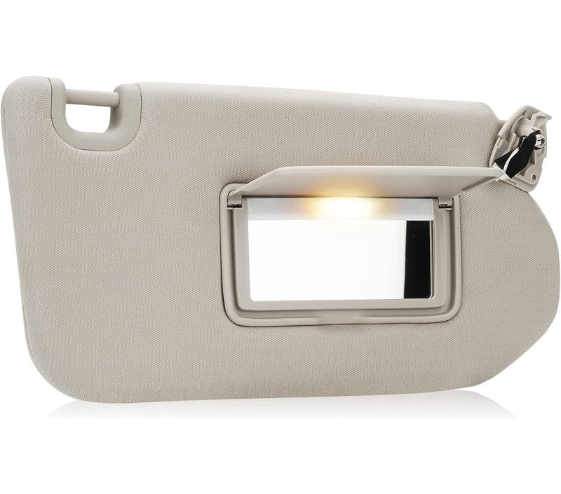 Right Passenger Sun Visor with Lamp for 2013-2018 Nissan Pathfinder QX60 Grey