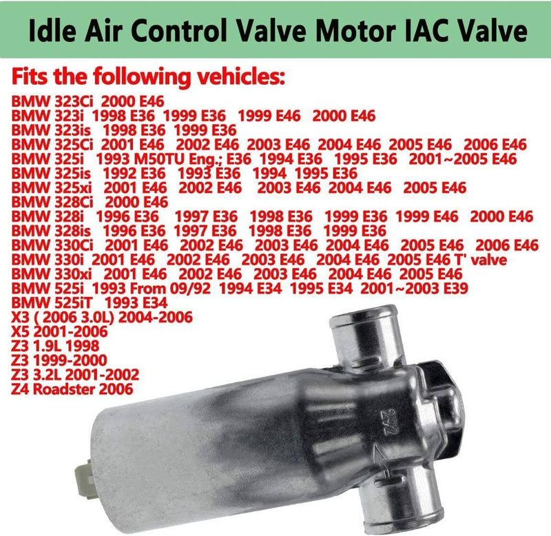Fuel Injection Idle Air Control Valve for BMW E53 E85 E83 E60 E39 E36 E46 Z4 Z3