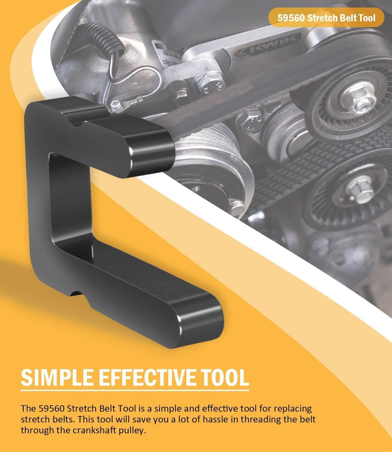 59560 2-Sided Stretch Belt Install Tool for GM 5.3L 6.2L 6.6L Gas Engines