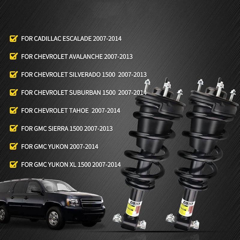 2x Front Shock Struts Magneride for 2007-2014 Chevy Tahoe GMC Cadillac Escalade