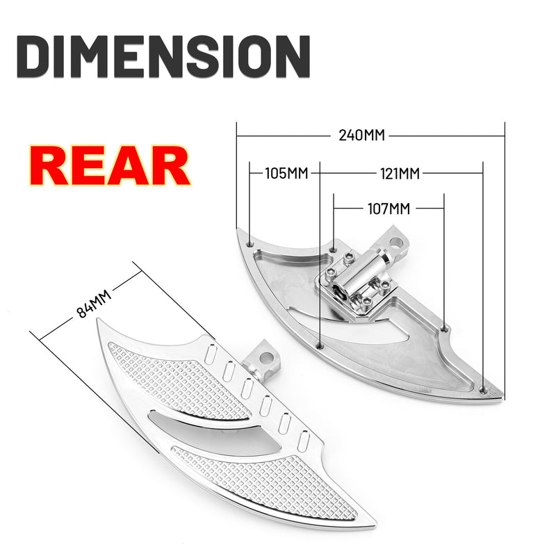 Driver Passenger Floorboards CNC Foot Pegs for Harley Electra Glide