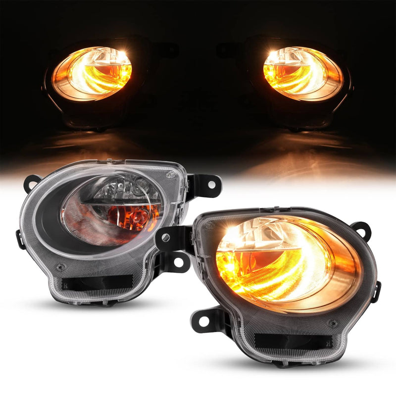 DURAFORCE Turn Signal Parking Lights Clear Lens Front Left Right for Fiat 500 2012-2017
