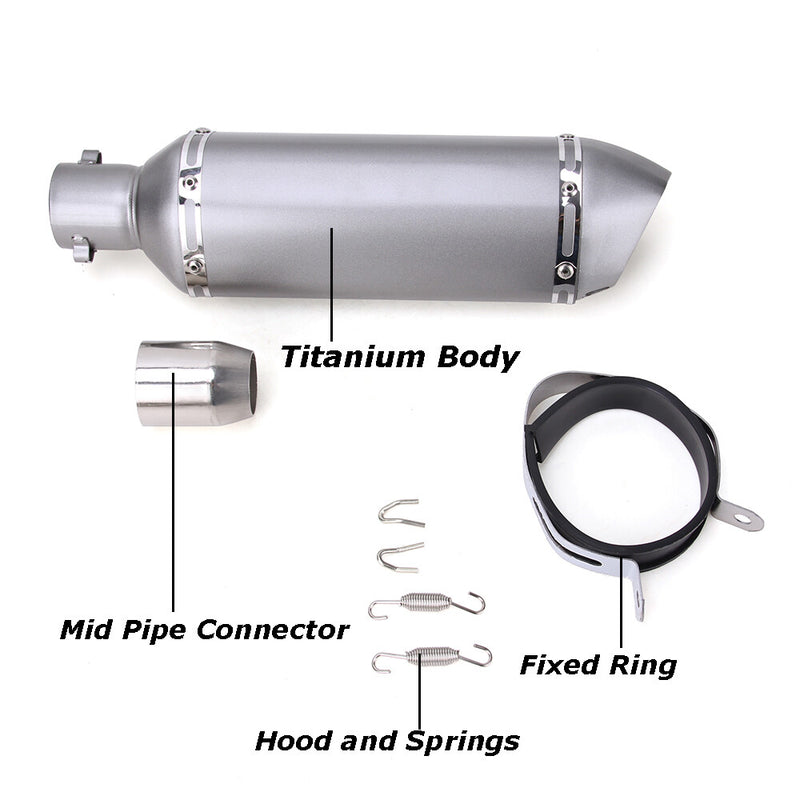 Motorcycle Exhaust Muffler Pipe Removable DB Killer Slip On 38-51mm Universal