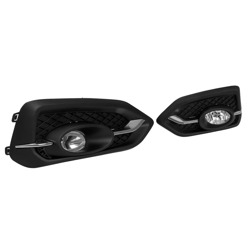 DURAFORCE Fog Lights for Honda Civic Coupe 2DR 2014-2015 Bumper Lamps Wiring Bulbs