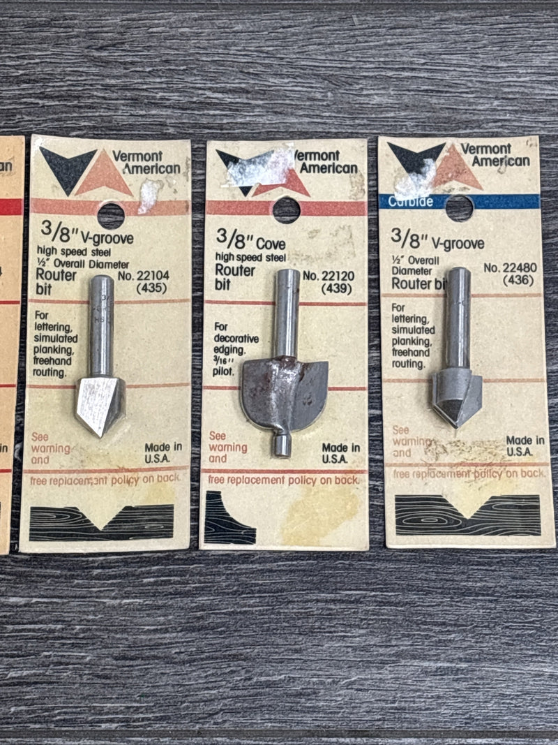 Vermont American 3/8 Inch Shank Router Bit Set 6 Piece