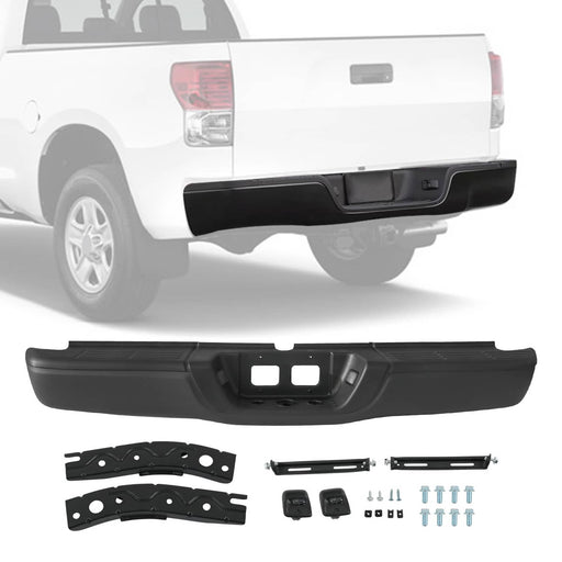 DURAFORCE Rear Step Bumper Complete Assembly for Toyota Tundra 2000-2006 Powder Coated