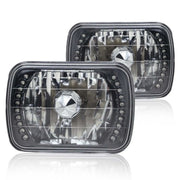 DURAFORCE PAIR 5x7 7x6 inch LED Blue Headlights Lens Clear for Isuzu Pickup 1984-1995