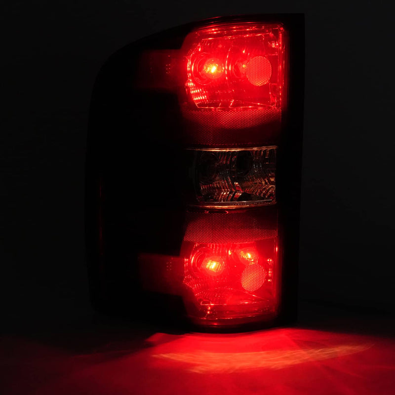 DURAFORCE Smoke Red Tail Lights LH RH for Chevy Silverado 1500 2500 3500HD 2007-2013
