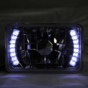 DURAFORCE 2PCS 4x6'' inch LED Headlights Chrome Bright For 1982-1992 Chevrolet Camaro