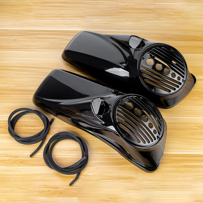 Gloss Black 8" Speaker Lids w/ Tweeter Port for 2014-2025 Harley Touring Models