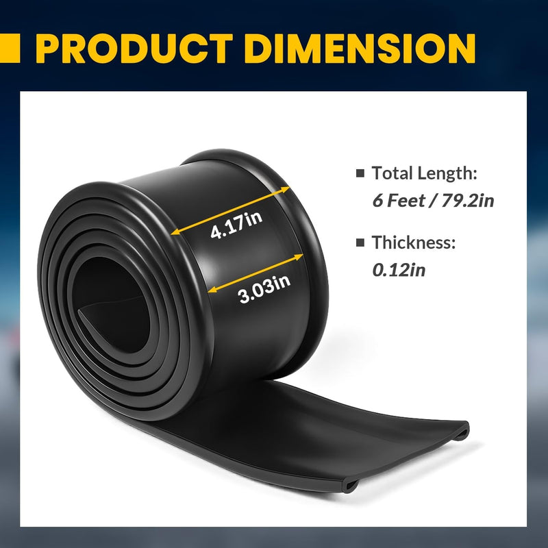 4-Inch Fuel Tank Strap Isolator Gas Tank Cushion 6ft for Semi-trailer