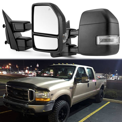 DURAFORCE Towing Mirrors Power Heated LED Signal for Ford F-250 Super Duty LH RH Pair