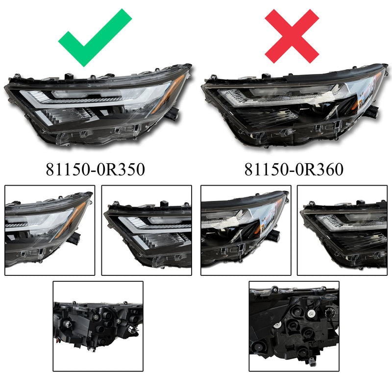 DURAFORCE 811100R350 811500R350 LED Headlights Pair for 2022-2024 Toyota RAV4 Left Right