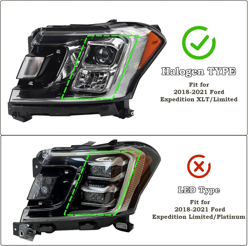 JL1Z13008J JL1Z13008K LED Left Right Headlight for Ford Expedition 2018-2021