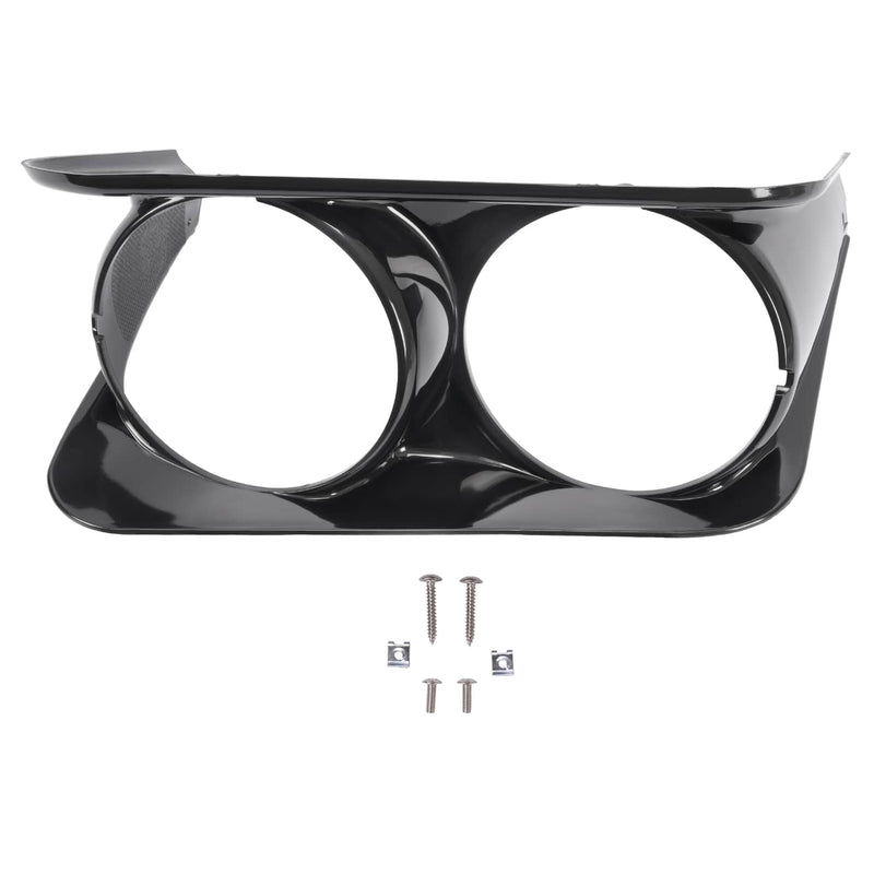 DURAFORCE Black Headlight Bezel Trim Driver Side LH for Chevrolet C3 Corvette 1968-1982