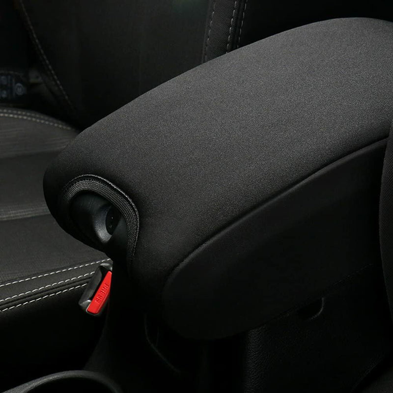 Center Console Armrest Pad Cover for Jeep Wrangler JK 2011-2018 Black