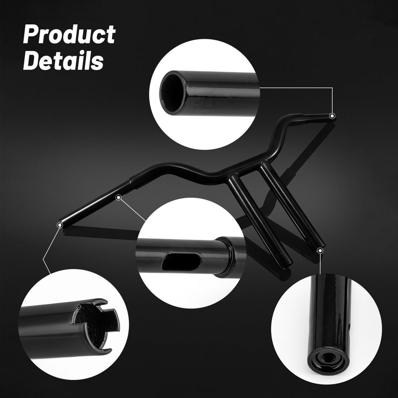 MX T Bars 14" Rise 1-1/4" Handlebar for Harley Dyna Softail Sportster