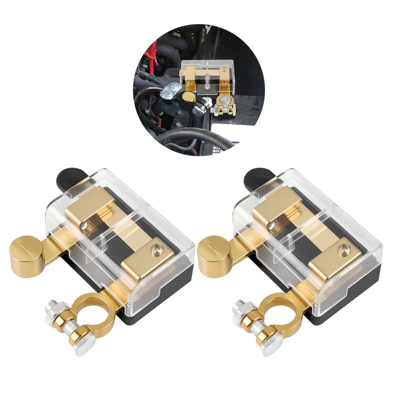 2Pcs 12V 24V Battery Cut Off Disconnect Top Post Switch Isolator Kill for Car RV