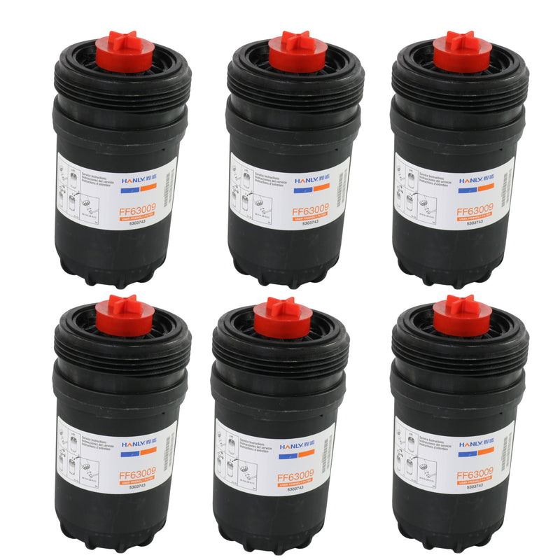 FF63054NN FF63009 Fuel Filter for Cummins 5303743 JLG 70024315 Engine 6Pcs