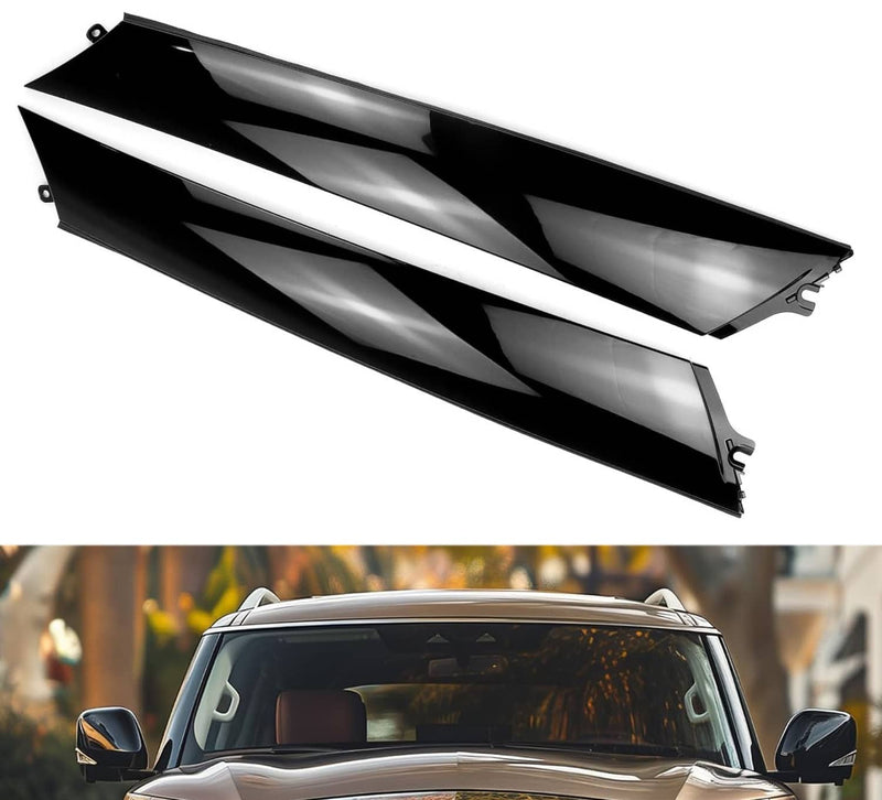 2Pcs Windshield Trim Pillar Molding for Infiniti QX56 QX80 Nissan Armada 11-22
